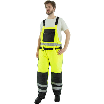 75-2357 Majestic Hi-Viz Waterproof Bib Overall w Insulation, ANSI E — 1 Each or 5 Each — FREE SHIPPING*