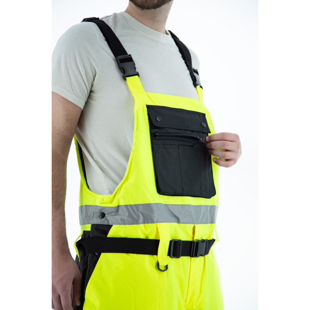 75-2357 Majestic Hi-Viz Waterproof Bib Overall w Insulation, ANSI E — 1 Each or 5 Each — FREE SHIPPING*