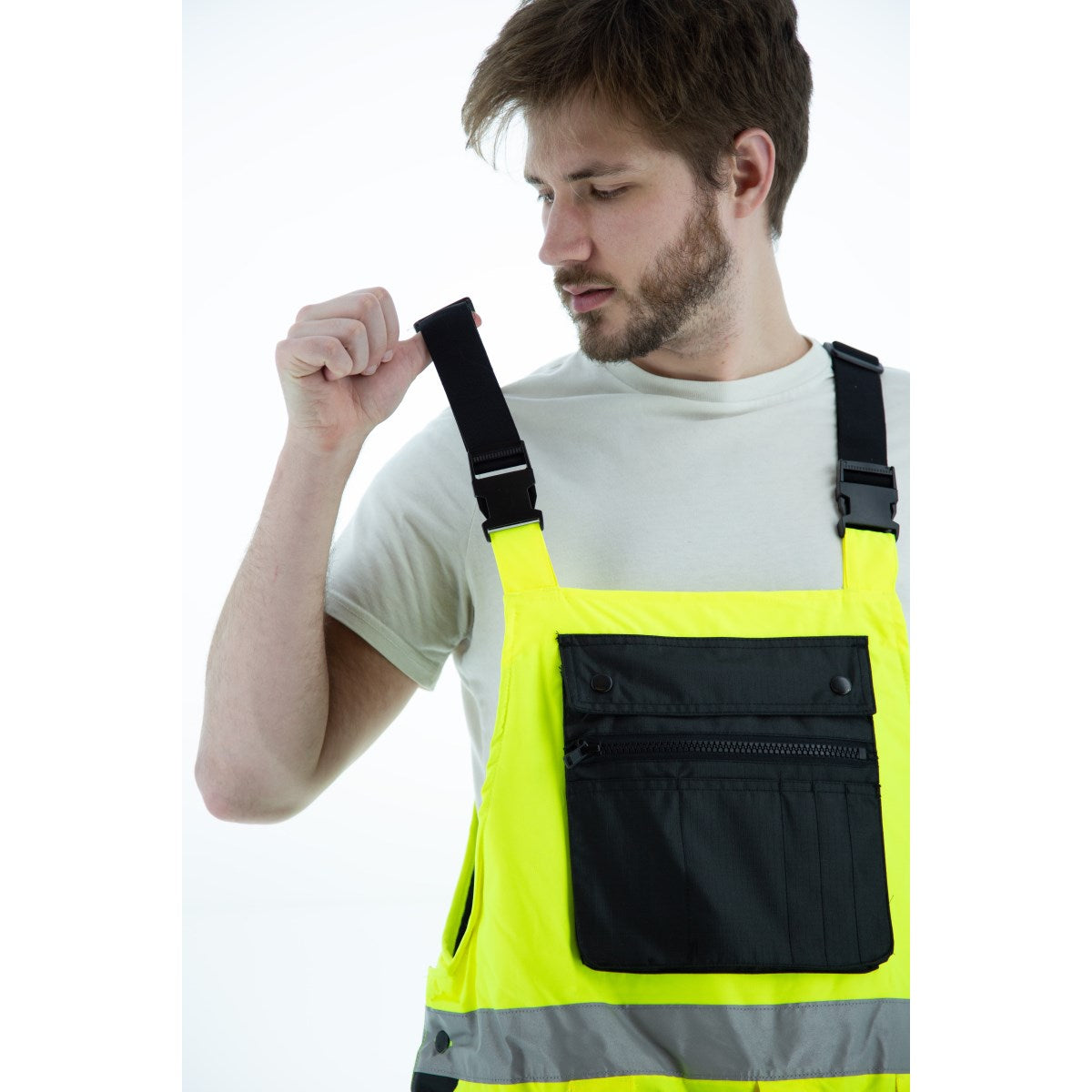 75-2357 Majestic Hi-Viz Waterproof Bib Overall w Insulation, ANSI E — 1 Each or 5 Each — FREE SHIPPING*