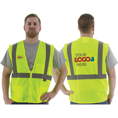75-3202 Majestic Hi-Viz Mesh Vest, ANSI 2 — 1 Each or 50 Each — FREE SHIPPING*