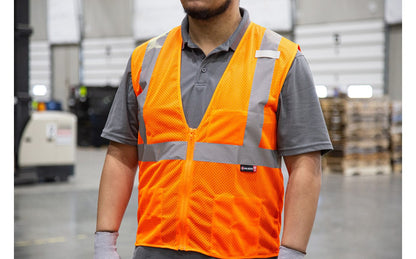 75-3201 Majestic Hi-Viz Mesh Vest, ANSI 2 — 1 Each or 50 Each — FREE SHIPPING*