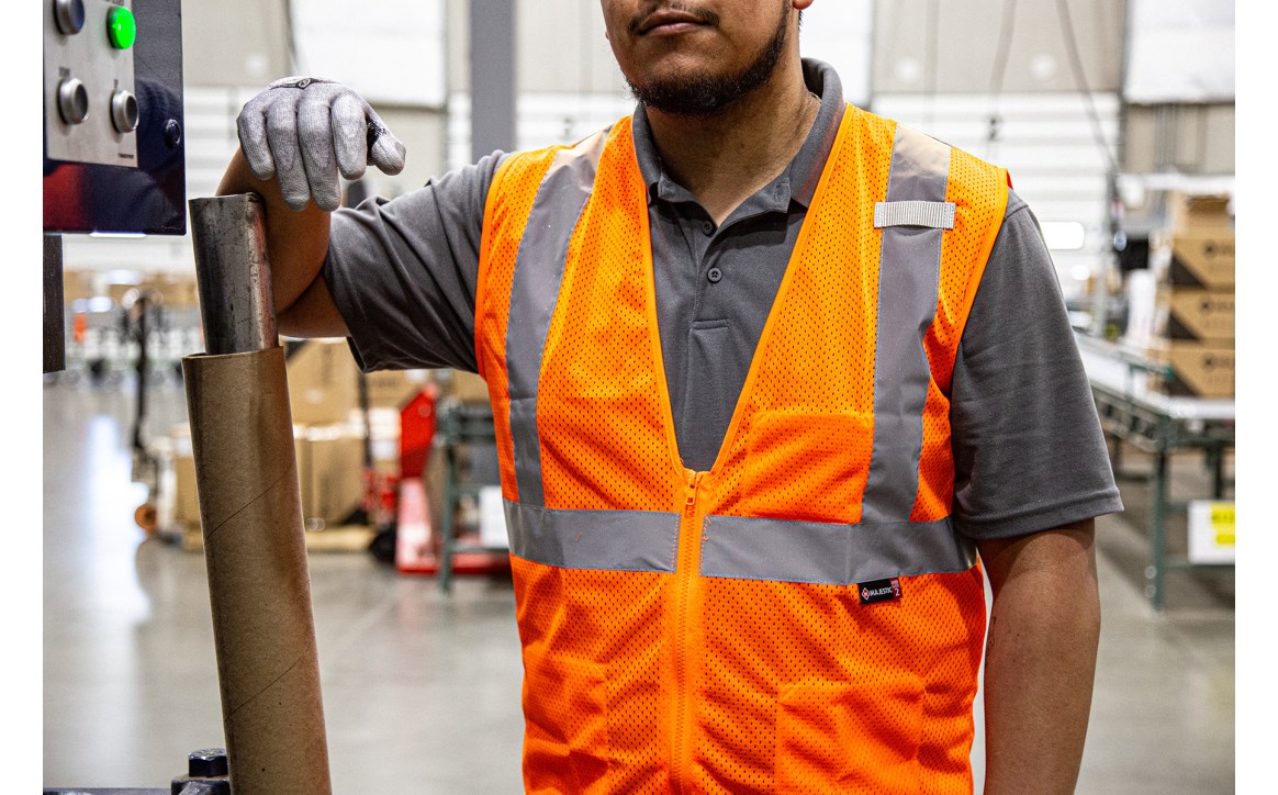75-3202 Majestic Hi-Viz Mesh Vest, ANSI 2 — 1 Each or 50 Each — FREE SHIPPING*