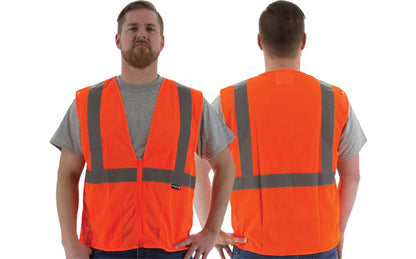 75-3202 Majestic Hi-Viz Mesh Vest, ANSI 2 — 1 Each or 50 Each — FREE SHIPPING*