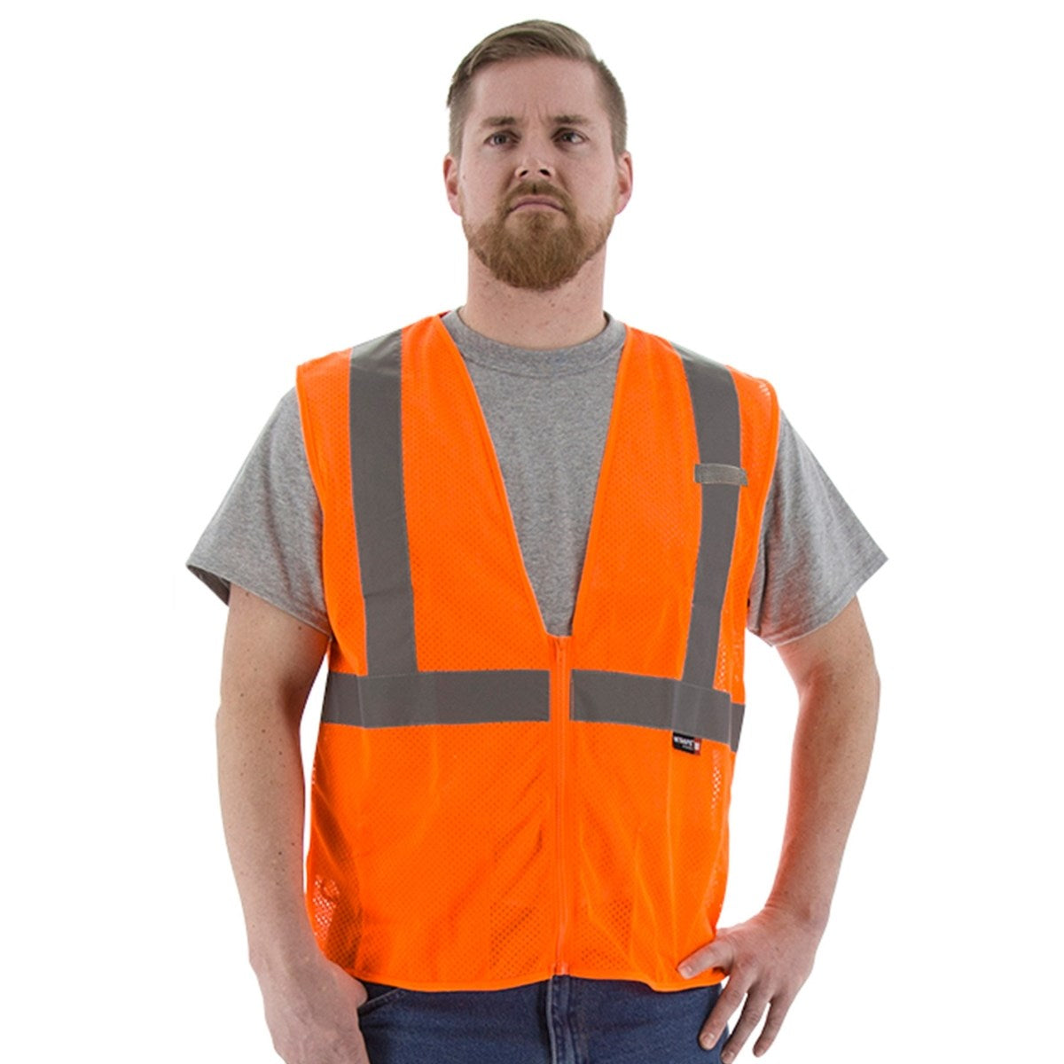 75-3202 Majestic Hi-Viz Mesh Vest, ANSI 2 — 1 Each or 50 Each — FREE SHIPPING*