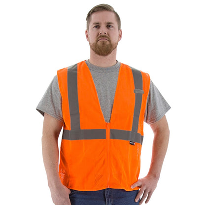 75-3201 Majestic Hi-Viz Mesh Vest, ANSI 2 — 1 Each or 50 Each — FREE SHIPPING*