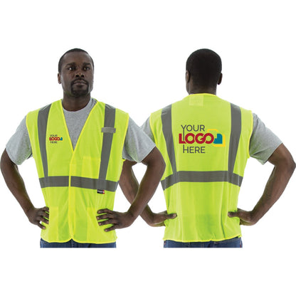 75-3203 Majestic Hi-Viz Mesh Vest, ANSI 2 — 1 Each or 50 Each — FREE SHIPPING*