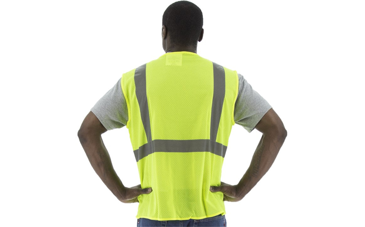 75-3203 Majestic Hi-Viz Mesh Vest, ANSI 2 — 1 Each or 50 Each — FREE SHIPPING*