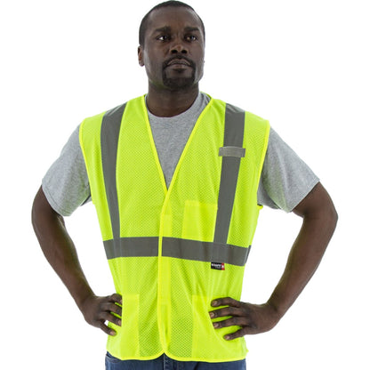75-3203 Majestic Hi-Viz Mesh Vest, ANSI 2 — 1 Each or 50 Each — FREE SHIPPING*