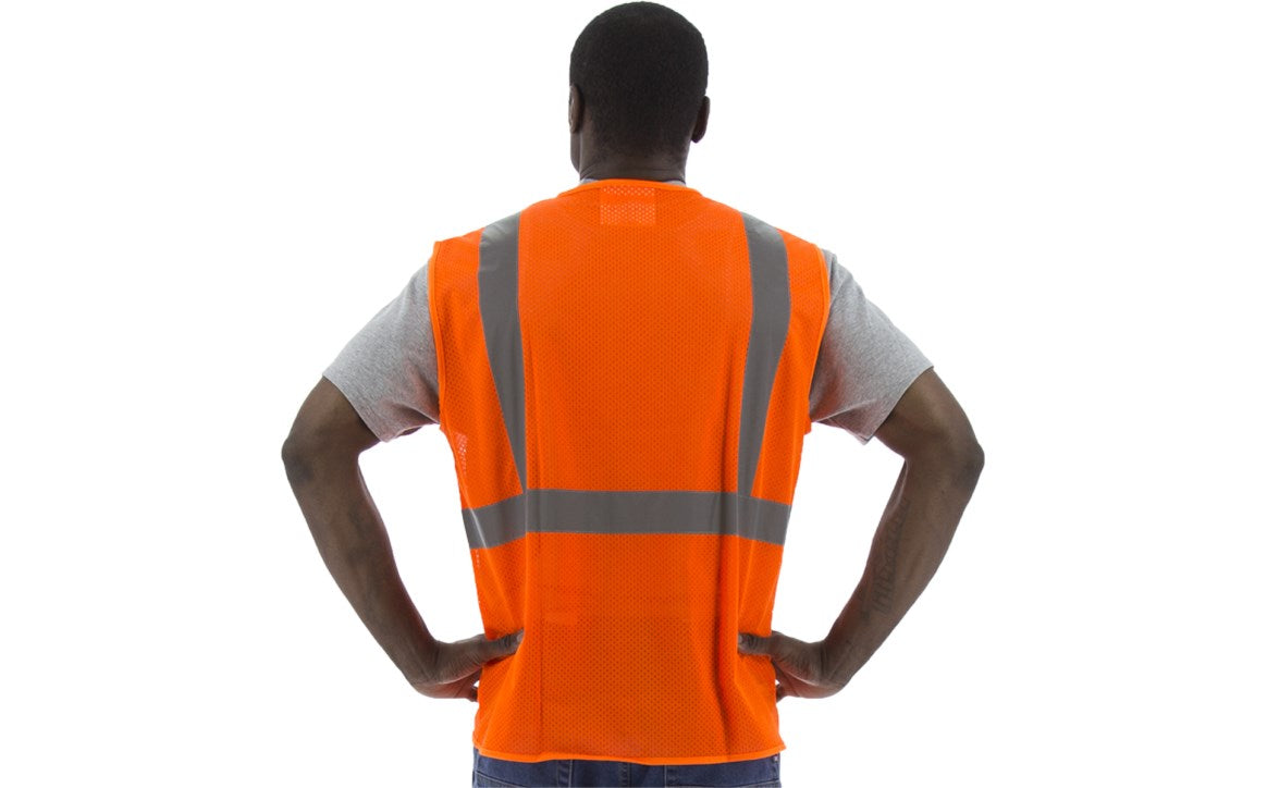 75-3203 Majestic Hi-Viz Mesh Vest, ANSI 2 — 1 Each or 50 Each — FREE SHIPPING*