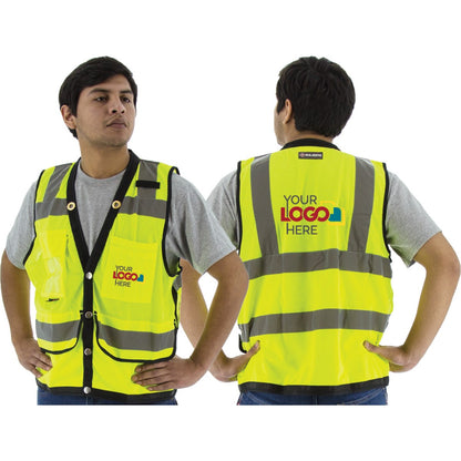 75-3208 Majestic Hi-Viz Heavy Duty Mesh Vest, ANSI 2 — 1 Each or 50 Each — FREE SHIPPING*