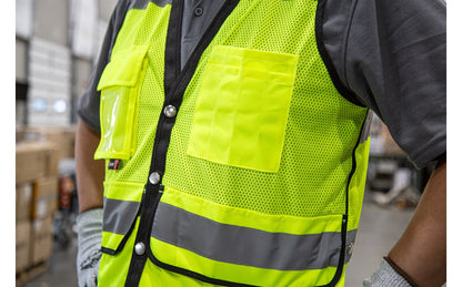 75-3207 Majestic Hi-Viz Heavy Duty Mesh Vest, ANSI 2 — 1 Each or 50 Each — FREE SHIPPING*