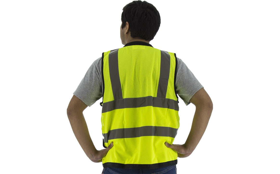 75-3208 Majestic Hi-Viz Heavy Duty Mesh Vest, ANSI 2 — 1 Each or 50 Each — FREE SHIPPING*