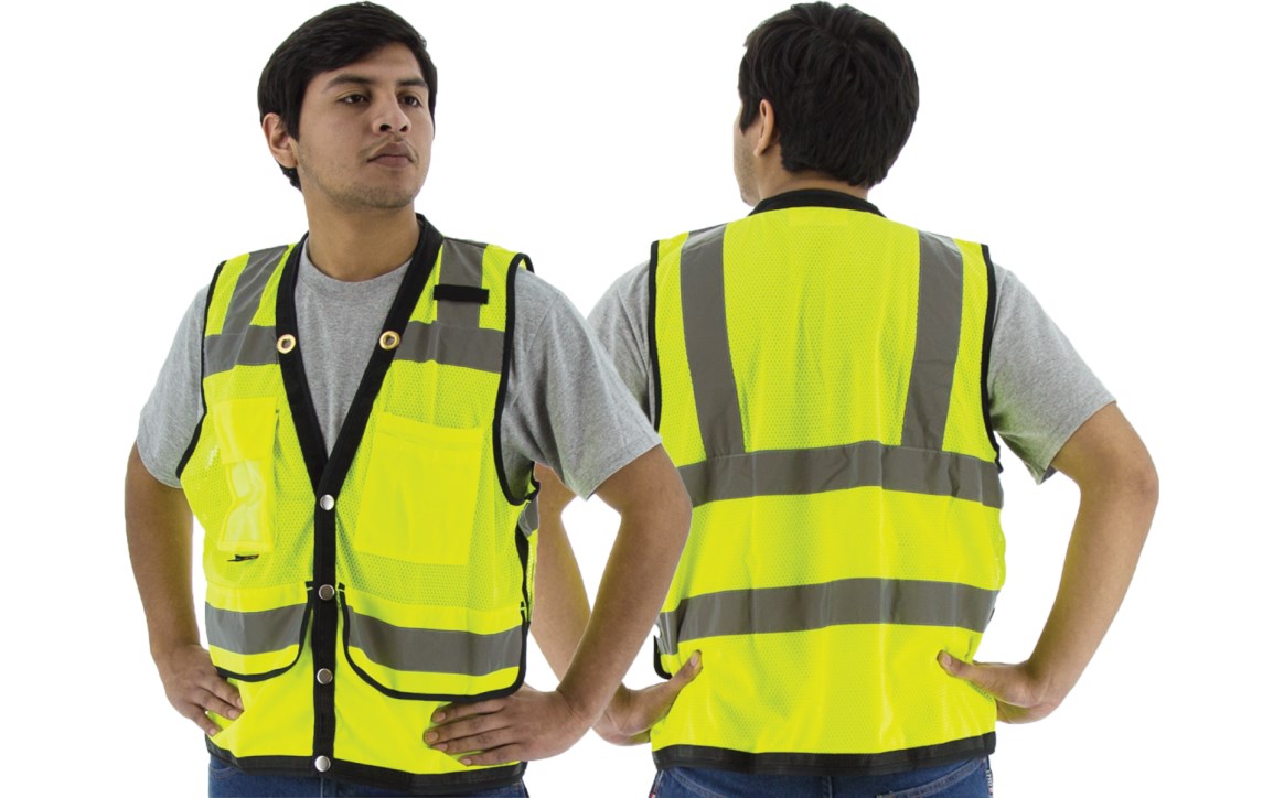 75-3208 Majestic Hi-Viz Heavy Duty Mesh Vest, ANSI 2 — 1 Each or 50 Each — FREE SHIPPING*