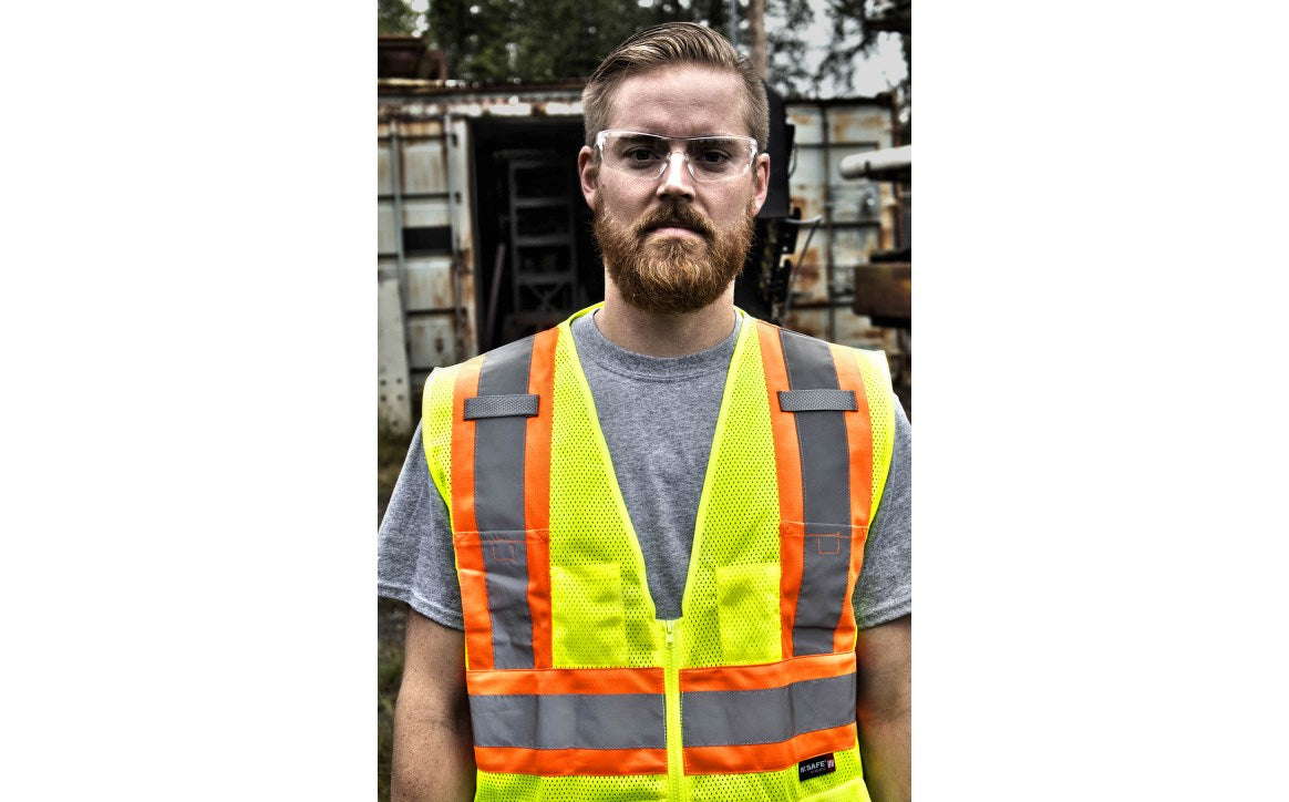 75-3210 Majestic Hi-Viz Mesh Vest with DOT Striping, ANSI 2 — 1 Each or 50 Each — FREE SHIPPING*