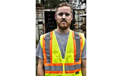 75-3210 Majestic Hi-Viz Mesh Vest with DOT Striping, ANSI 2 — 1 Each or 50 Each — FREE SHIPPING*