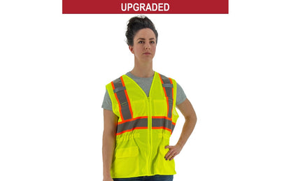 75-3209W Majestic Hi-Viz Mesh Women's Vest with DOT Striping, ANSI 2 — 1 Each or 50 Each — FREE SHIPPING*