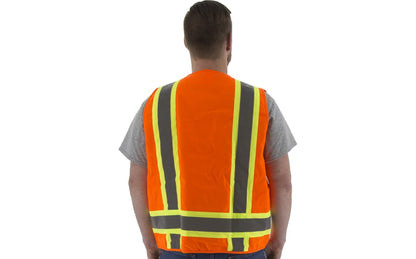 75-3222 Majestic Hi-Viz Surveyors Vest w DOT Striping, ANSI 2 — 1 Each or 50 Each — FREE SHIPPING*