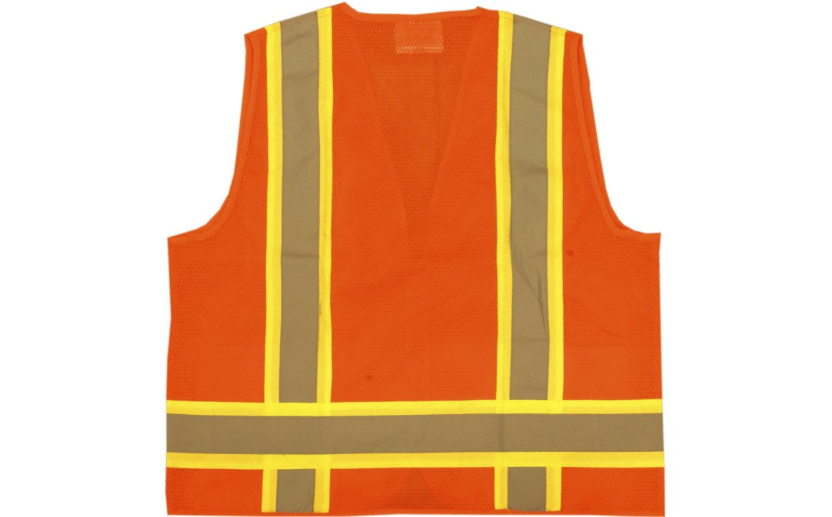 75-3223 Majestic Hi-Viz Surveyors Vest w DOT Striping, ANSI 2 — 1 Each or 50 Each — FREE SHIPPING*