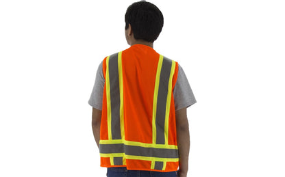 75-3223 Majestic Hi-Viz Surveyors Vest w DOT Striping, ANSI 2 — 1 Each or 50 Each — FREE SHIPPING*