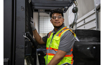 75-3226 Majestic Hi-Viz Vest w DOT Striping and D-Ring Pass, ANSI 2 — 1 Each or 50 Each — FREE SHIPPING*