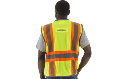 75-3226 Majestic Hi-Viz Vest w DOT Striping and D-Ring Pass, ANSI 2 — 1 Each or 50 Each — FREE SHIPPING*