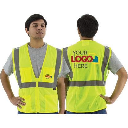 75-3231 Majestic Hi-Viz Mesh Vest, ANSI 2 — 1 Each or 50 Each — FREE SHIPPING*