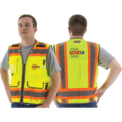 75-3235 Majestic Hi-Viz Heavy Duty Vest w DOT Striping, ANSI 2 — 1 Each or 25 Each — FREE SHIPPING*