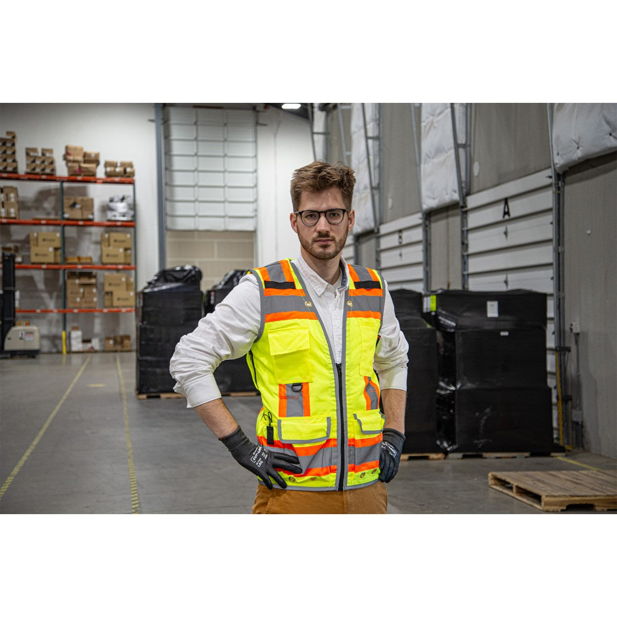 75-3235 Majestic Hi-Viz Heavy Duty Vest w DOT Striping, ANSI 2 — 1 Each or 25 Each — FREE SHIPPING*