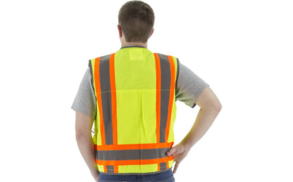 75-3235 Majestic Hi-Viz Heavy Duty Vest w DOT Striping, ANSI 2 — 1 Each or 25 Each — FREE SHIPPING*