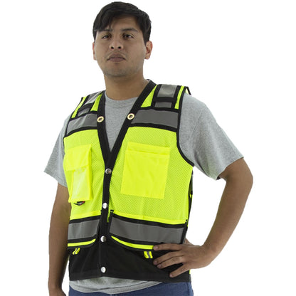 75-3237 Majestic Hi-Viz Heavy Duty Mesh Vest, ANSI 2 — 1 Each or 50 Each — FREE SHIPPING*