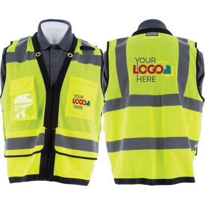 75-3245 Majestic Zipper Front High Vis Heavy Duty Mesh Vest, ANSI 2, L — 1 Each or 50 Each — FREE SHIPPING*