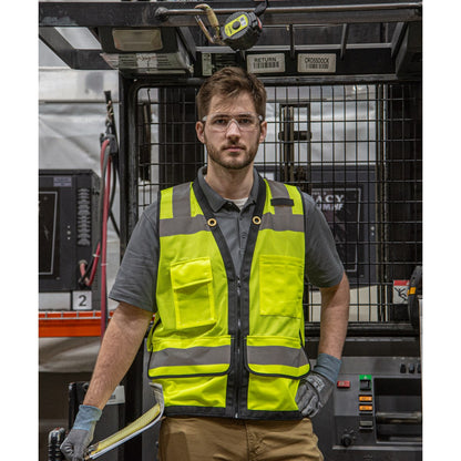 75-3245 Majestic Zipper Front High Vis Heavy Duty Mesh Vest, ANSI 2, L — 1 Each or 50 Each — FREE SHIPPING*