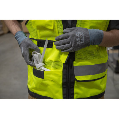75-3245 Majestic Zipper Front High Vis Heavy Duty Mesh Vest, ANSI 2, L — 1 Each or 50 Each — FREE SHIPPING*