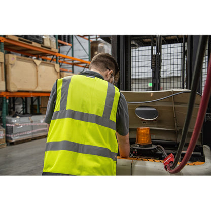 75-3245 Majestic Zipper Front High Vis Heavy Duty Mesh Vest, ANSI 2, L — 1 Each or 50 Each — FREE SHIPPING*