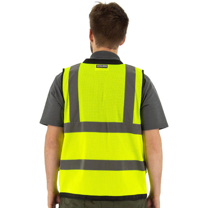 75-3245 Majestic Zipper Front High Vis Heavy Duty Mesh Vest, ANSI 2, L — 1 Each or 50 Each — FREE SHIPPING*