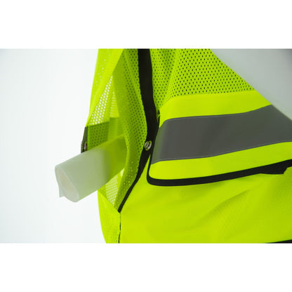 75-3245 Majestic Zipper Front High Vis Heavy Duty Mesh Vest, ANSI 2, L — 1 Each or 50 Each — FREE SHIPPING*