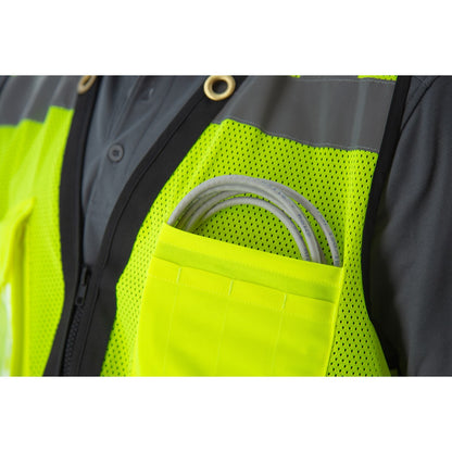 75-3245 Majestic Zipper Front High Vis Heavy Duty Mesh Vest, ANSI 2, L — 1 Each or 50 Each — FREE SHIPPING*