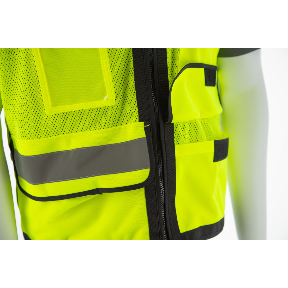 75-3245 Majestic Zipper Front High Vis Heavy Duty Mesh Vest, ANSI 2, L — 1 Each or 50 Each — FREE SHIPPING*