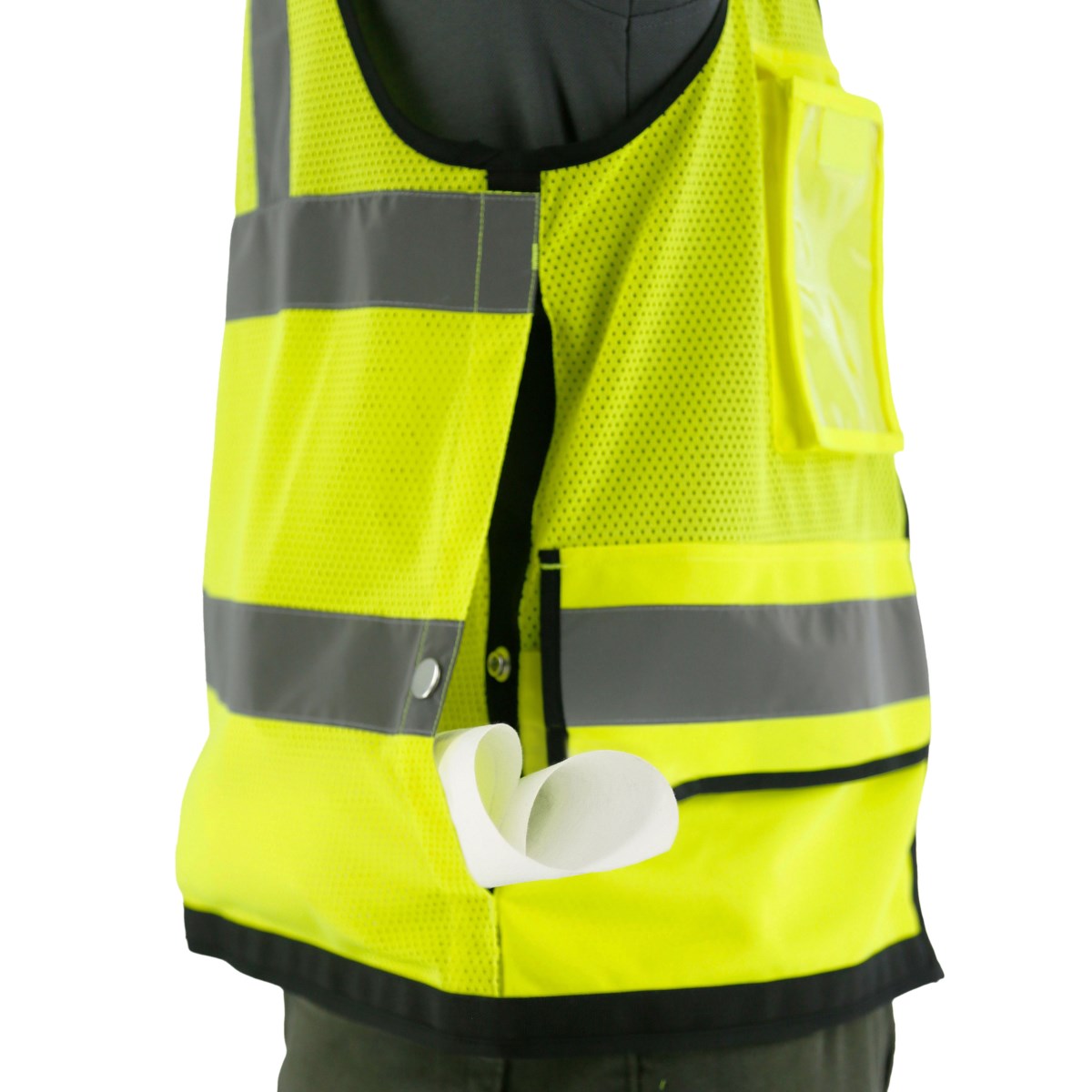75-3245 Majestic Zipper Front High Vis Heavy Duty Mesh Vest, ANSI 2, L — 1 Each or 50 Each — FREE SHIPPING*