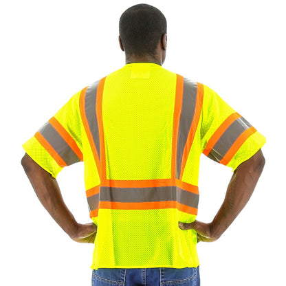75-3301 Majestic Hi-Viz Mesh Vest with DOT Striping, ANSI 3 — 1 Each or 50 Each — FREE SHIPPING*