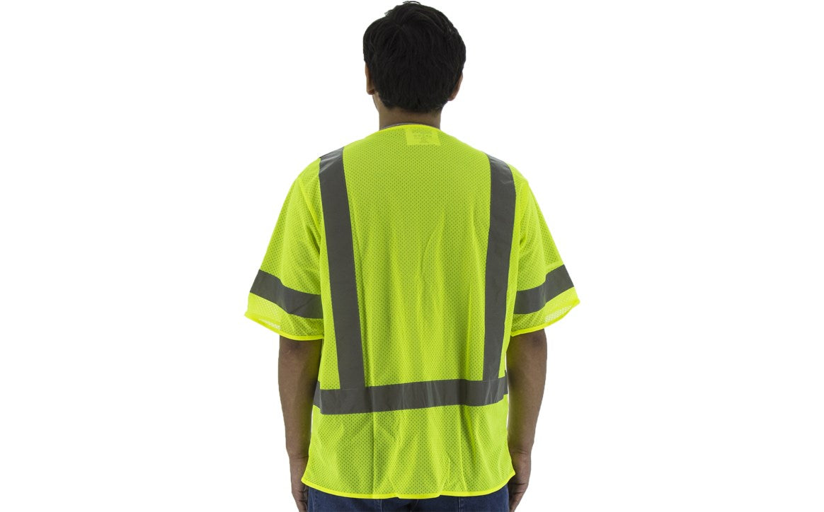 75-3313 Majestic Hi-Viz Mesh Vest, ANSI 3 — 1 Each or 50 Each — FREE SHIPPING*