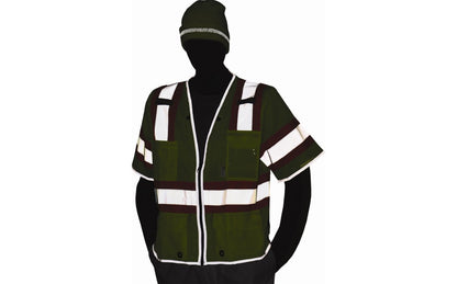 75-3325 Majestic Hi-Viz Vest w DOT Striping and D-Ring Pass, ANSI 3 — 1 Each or 50 Each — FREE SHIPPING*