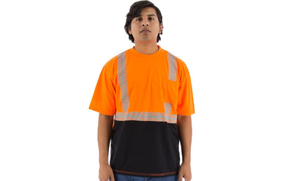 75-5216 Majestic Hi-Viz Shirt with Reflective Chainsaw Striping, ANSI 2 — 1 Each or 25 Each — FREE SHIPPING*