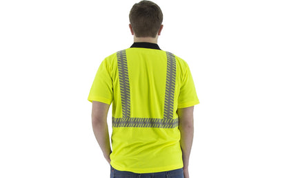 75-5213 Majestic Hi-Viz Polo with Reflective Chainsaw Striping, ANSI 2 — 1 Each or 25 Each — FREE SHIPPING*
