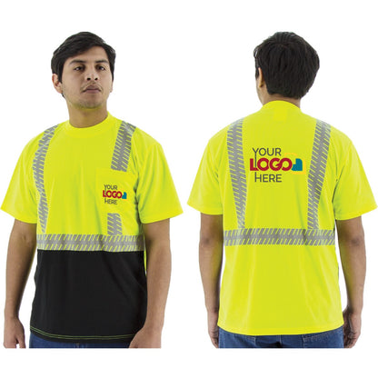 75-5215 Majestic Hi-Viz Shirt with Reflective Chainsaw Striping, ANSI 2 — 1 Each or 25 Each — FREE SHIPPING*