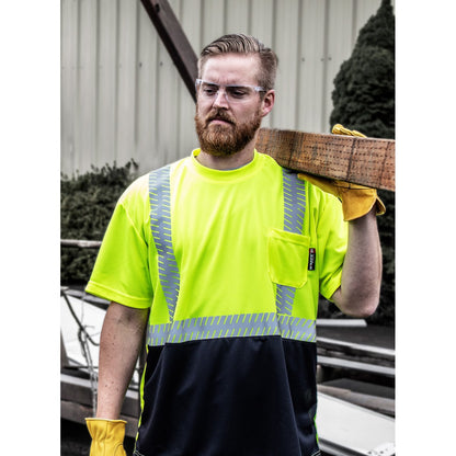 75-5215 Majestic Hi-Viz Shirt with Reflective Chainsaw Striping, ANSI 2 — 1 Each or 25 Each — FREE SHIPPING*