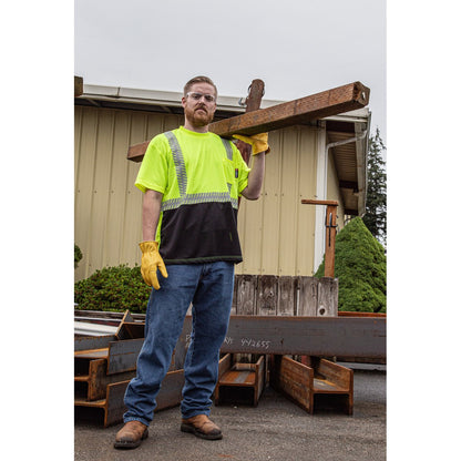 75-5215 Majestic Hi-Viz Shirt with Reflective Chainsaw Striping, ANSI 2 — 1 Each or 25 Each — FREE SHIPPING*