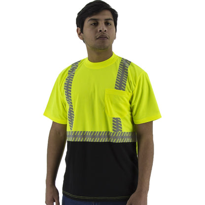 75-5216 Majestic Hi-Viz Shirt with Reflective Chainsaw Striping, ANSI 2 — 1 Each or 25 Each — FREE SHIPPING*