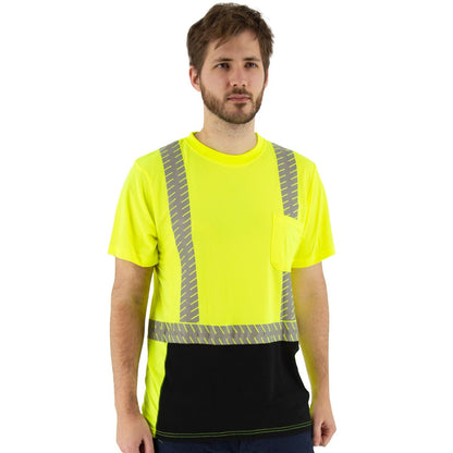 75-5231 Majestic Hi-Viz Yellow Cooing Tshirt — 1 Each or 25 Each — FREE SHIPPING*