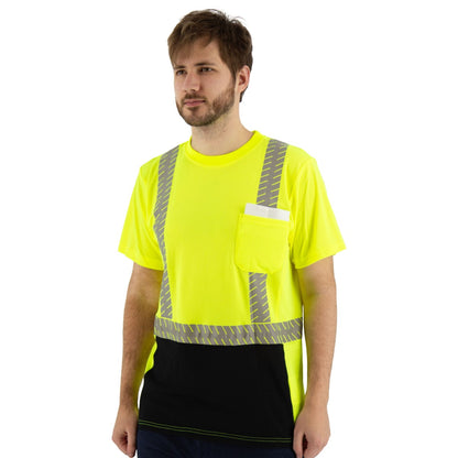 75-5231 Majestic Hi-Viz Yellow Cooing Tshirt — 1 Each or 25 Each — FREE SHIPPING*